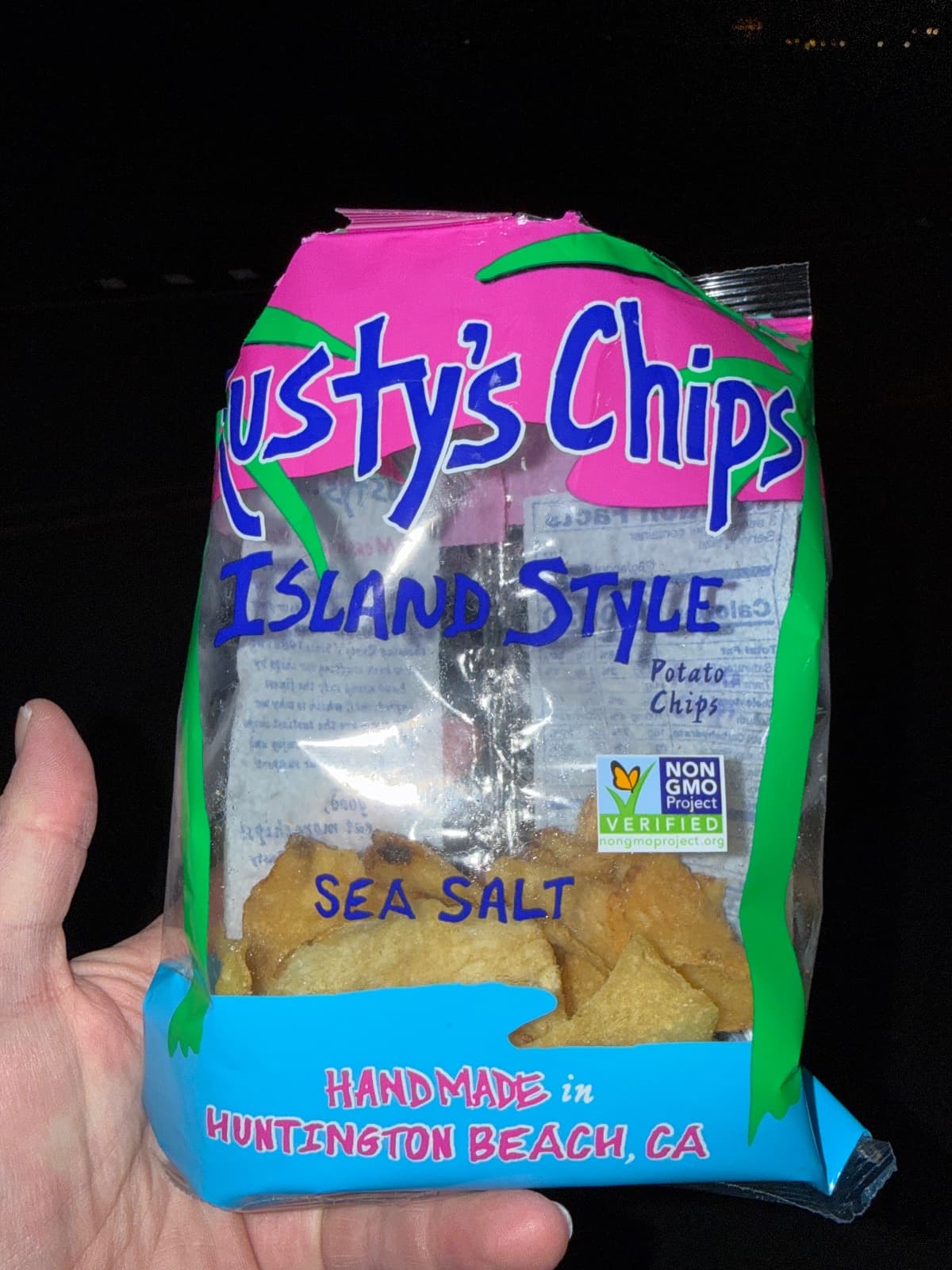 Rusty’s Chips Island style sea salt bag