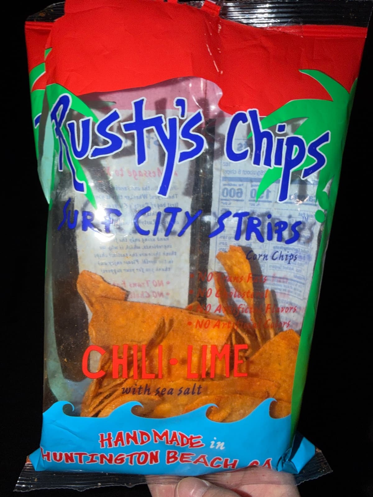 Rusty’s Chips Surf City Strips bag